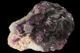 Dark Purple Cubic Fluorite on Quartz - China #94309-1